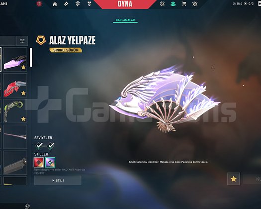 ALAZ YELPAZE SERİ TETİK SHERİFF ARCANE VANDAL DOLU