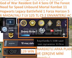 6 MADALYALI 7 LV Hogwarts Legacy Forza Horizon 5 N