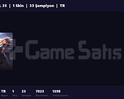 TR / 35 LVL + 1 SKİN + IRON I !!