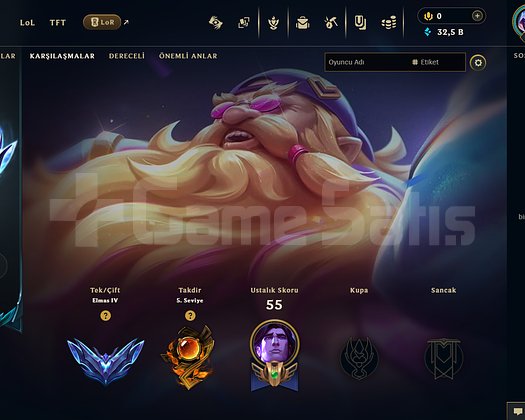 EUW DIAMOND 4 57WR +25LP 11 KOSTÜM