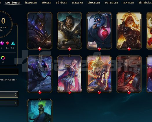 Yüksek Win Rateli FULL+FULL PLAT LOL HESABI