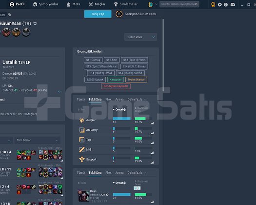 Lol master 140 lp satılık hesap GM görmüş!!
