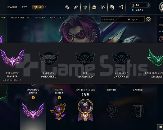 Lol master 140 lp satılık hesap GM görmüş!!