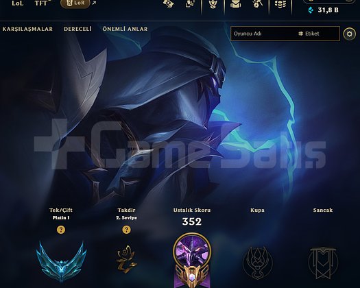 TR / PLAT 1 / 133 LEVEL FULL ŞAMPİYON TEMİZ HESAP