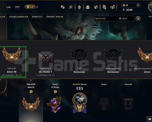 TR + 50 LVL + 8 KOSTÜM + 73 HERO +GOLD 3 + MAİL!