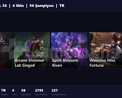 TR / 36 LVL + 4 SKİN + IRON I !!
