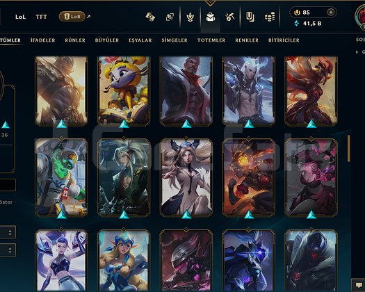 262 LEVEL / 85 SKİN / FUL HERO +MAİL +14K SATIŞ