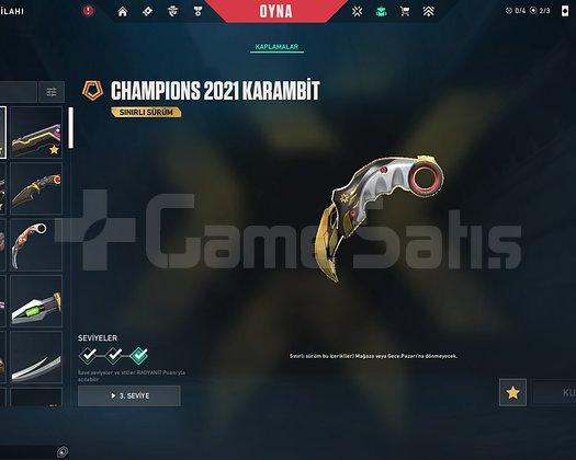 CHAMPİONS 2021 KARAMBİT FULL HESAP ACİL SATILIK