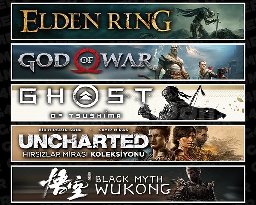 Elden + GOW + Tsushima + Uncharted + Wukong