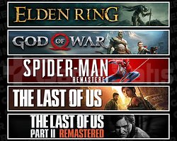 Elden + GOW + Spider 1 + TLOU1 + TLOU2