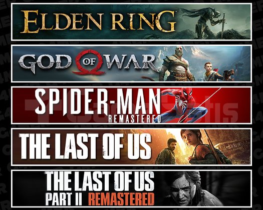 Elden + GOW + Spider 1 + TLOU1 + TLOU2