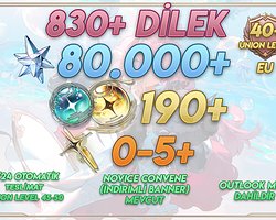 EU UL45+ | 830+ Wish 80000+ Astrite + 190 Tides