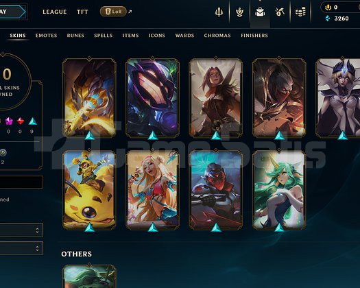 EUW Unranked | 10 Kostüm - 34 Hero | LoL Hesap