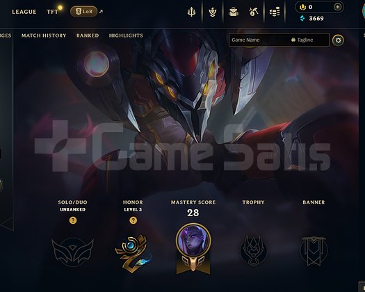 EUW Unranked | 6 Kostüm - 28 Hero | LoL Hesap