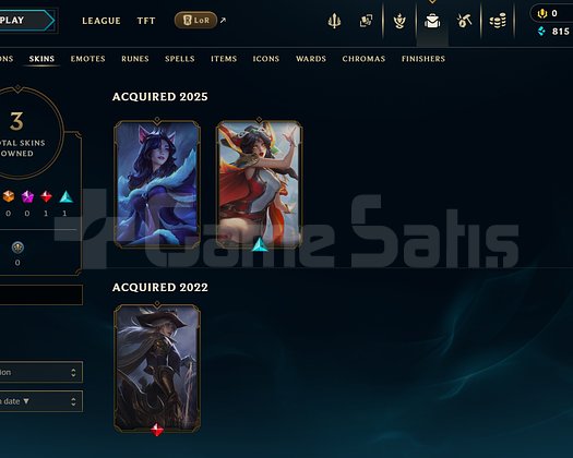 TR Unranked | 3 Kostüm - 24 Hero | LoL Hesap