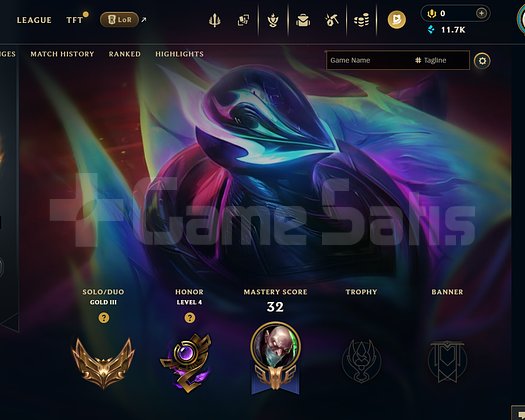 TR Gold 3 | 4 Kostüm - 11K Mö | LoL Hesap