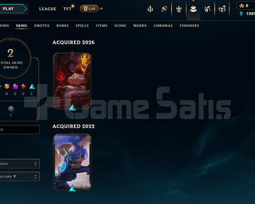 TR Unranked | 2 Kostüm - 25 Hero | LoL Hesap