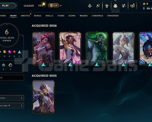 TR Zümrüt 4 | 6 Kostüm - 29K Mö | LoL Hesap