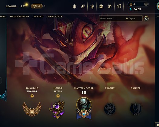 TR Gold 1 | 5 Kostüm - 36K Mö | LoL Hesap