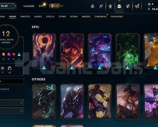 TR Gold 4 | 12 Kostüm - 50K Mö | LoL Hesap