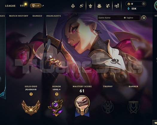 TR Gold 3 | 4 Kostüm - 22K Mö | LoL Hesap
