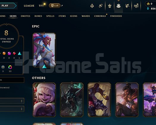 TR Plat 2 | 8 Kostüm - 54 Hero | LoL Hesap