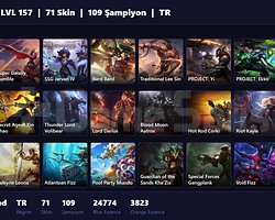 TR / 157 LVL + 71 SKİN + UNRANKED + 2023 ACC !