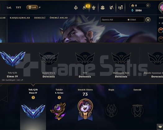 TR DİA 4 60 WR +30 -10 YÜKSEK MMR