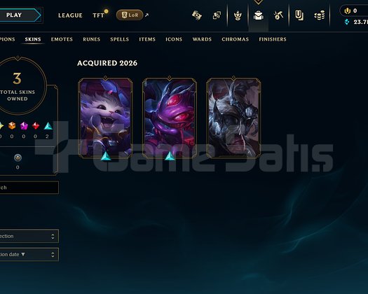 TR Unranked | 3 Kostüm - 23K Mö | LoL Hesap
