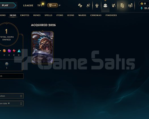 TR Unranked | 1 Kostüm - 21K Mö | LoL Hesap