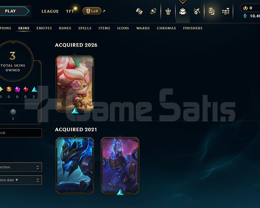 TR Unranked | 3 Kostüm - 10K Mö | LoL Hesap