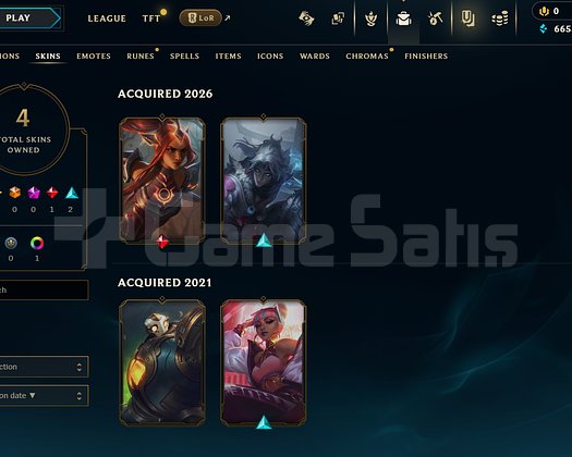 TR Unranked | 4 Kostüm - 25 Hero | LoL Hesap