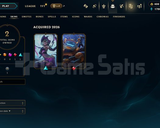 TR Unranked | 2 Kostüm - 400 Rp | LoL Hesap