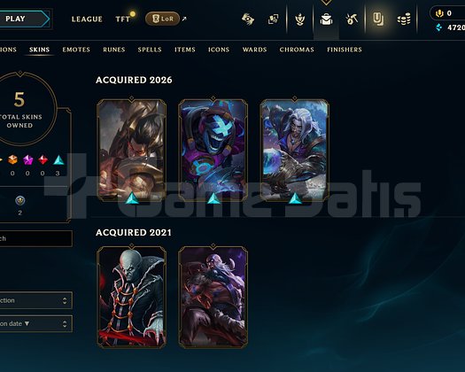 TR Unranked | 5 Kostüm - 28 Hero | LoL Hesap