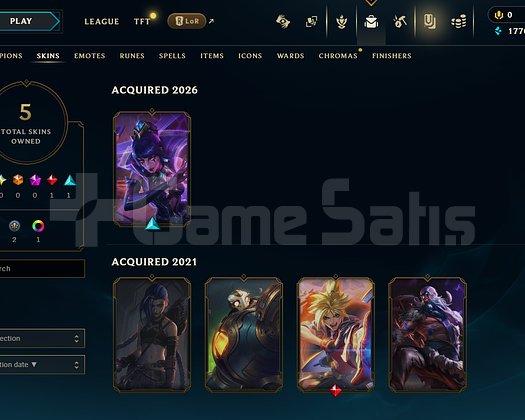 TR Unranked | 5 Kostüm - 36 Hero | LoL Hesap