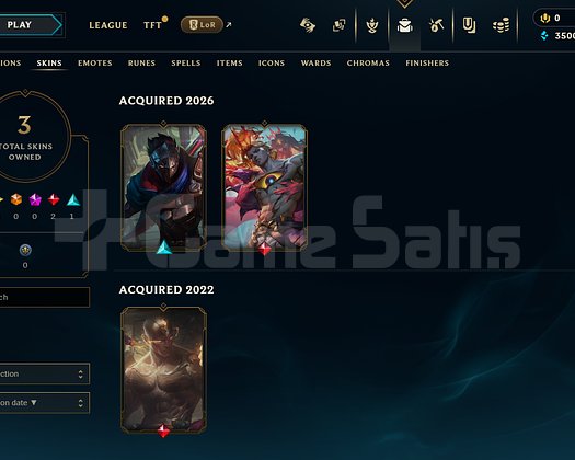 TR Unranked | 3 Kostüm - 23 Hero | LoL Hesap