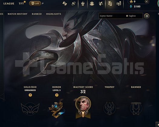 TR Unranked | 4 Kostüm - 30 Hero | LoL Hesap