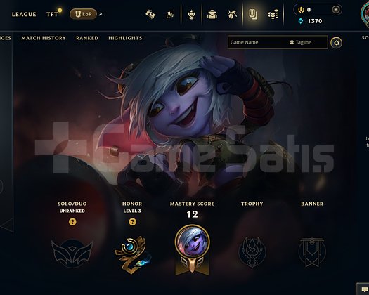 TR Unranked | 1 Kostüm - 21 Hero | LoL Hesap
