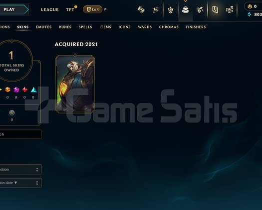 TR Unranked | 1 Kostüm - 34 Hero | LoL Hesap