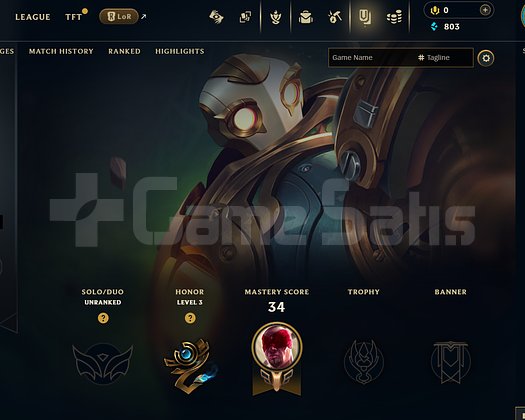 TR Unranked | 1 Kostüm - 34 Hero | LoL Hesap