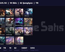 TR / 92 LVL + 19 SKİN + ÖNCEKİ SEZON DIA 3 !!