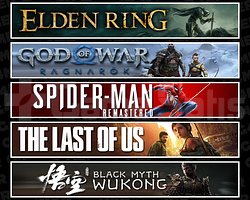 Elden + Ragnarök + Spider 1 + TLOU1 + Wukong
