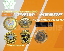5 MADALYA + 570 SAAT + FACEIT + PREMIER HAZIR