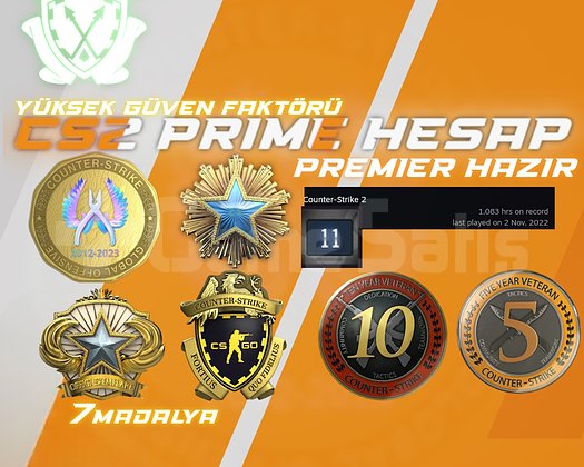 7 MADALYA+ 1080 SAAT +FACEIT+ 11 YIL