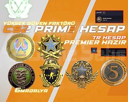 TR HESAP / 6 MADALYA +865 SAAT + FACEIT