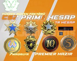 TR HESAP 7 MADALYA+ 1113 SAAT+ FACEIT / 12 YIL