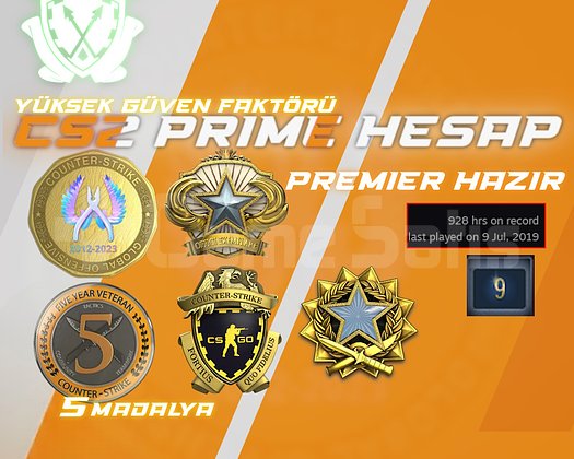 5 MADALYA + 928 SAAT + FACEIT + 9 YIL HIZMET