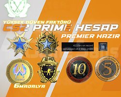 6 MADALYA + 423 SAAT / FACEIT + PREMIER HAZIR