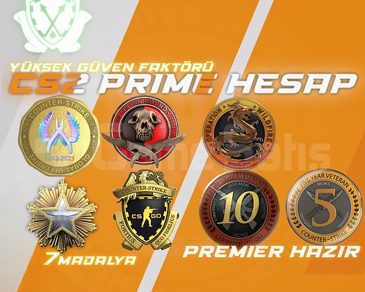 7 NADIR MADALYA + 300 SAAT + FACEIT+ PREMIER HAZIR