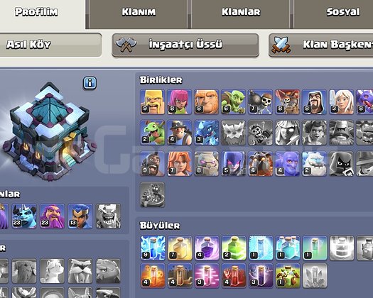 9 Yıllık eski clash of clans hesabi